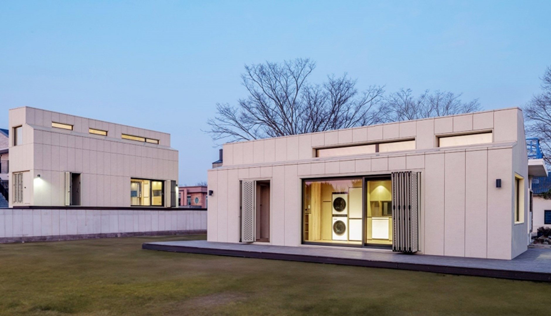 전라북도 김제에 설치된 LG스마트 코티지의 외부 풍경