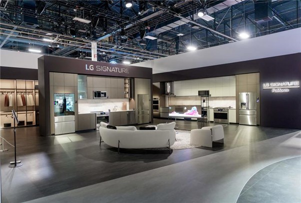 LG전자 전시관 가장 안쪽에 마련된 ‘Mastery in tune’ 전시존의 모습