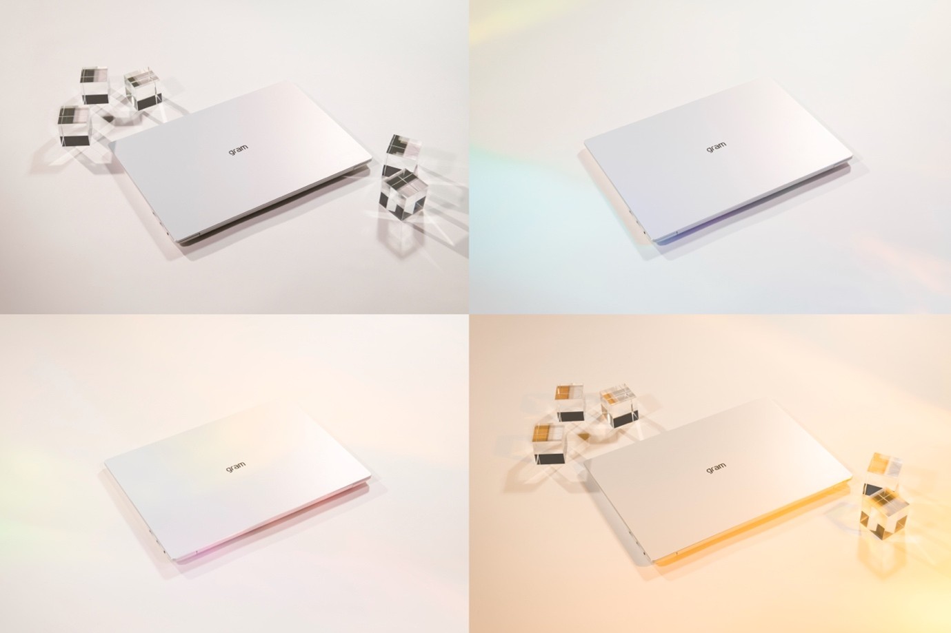 ▲빛의 파장에 따라 살아 숨 쉬는 ‘에어로미늄 화이트’. 빛이 닿는 순간, 표면 위로 은은한 무지개빛 스펙트럼이 흐른다.