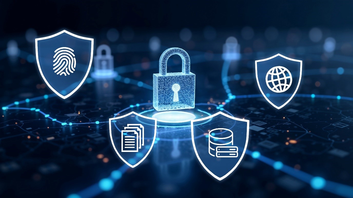 차량 소프트웨어와 클라우드 환경 전반의 보안과 안정성을 상징적으로 표현한 이미지